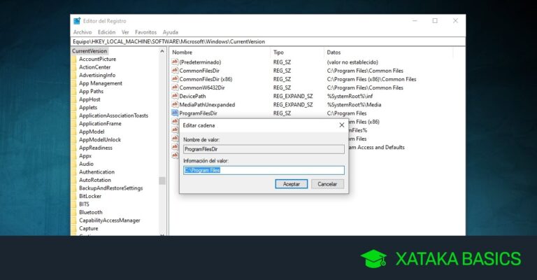 Cambiar Program Files a Archivos de Programa en Windows 10